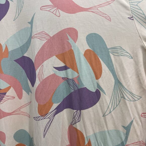 Fighting Eel Koi Fish Bamboo Short Robe Women Sz XS/S Hawaii Comfort Kimono NEW - Picture 15 of 15